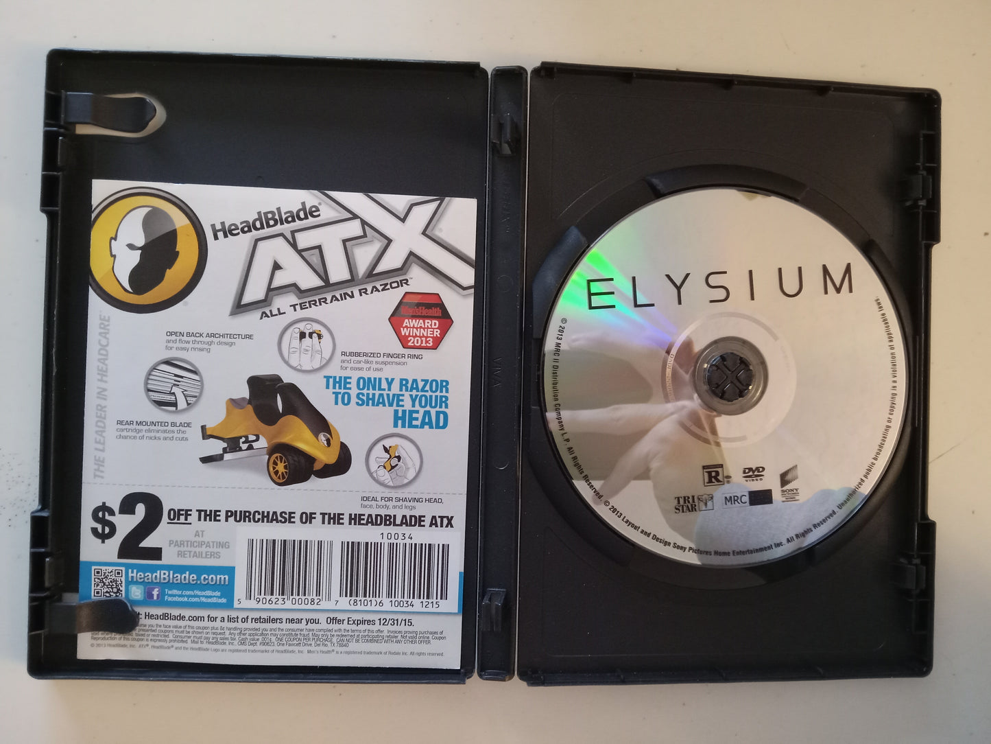Elysium, DVD Movie, Matt Damon Widescreen, Rated R, USED