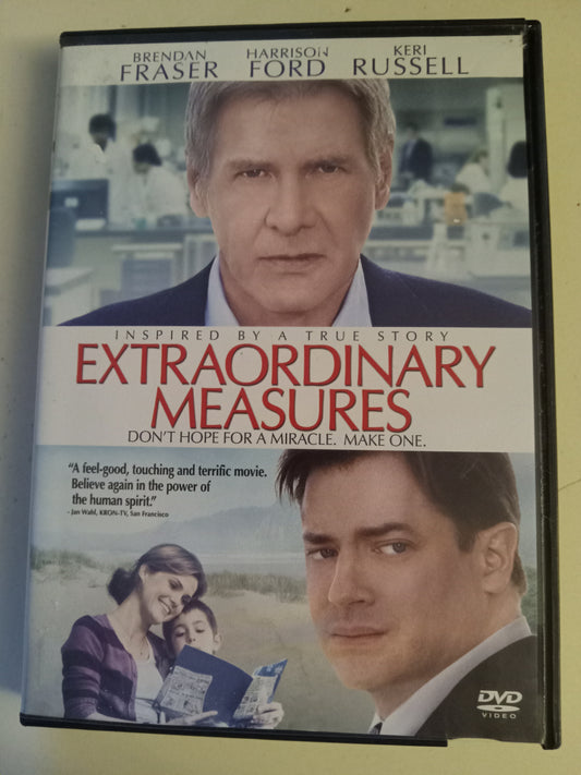 Extraordinary Measures, DVD Movie, Harrison Ford Widescreen, Rated PG, USED