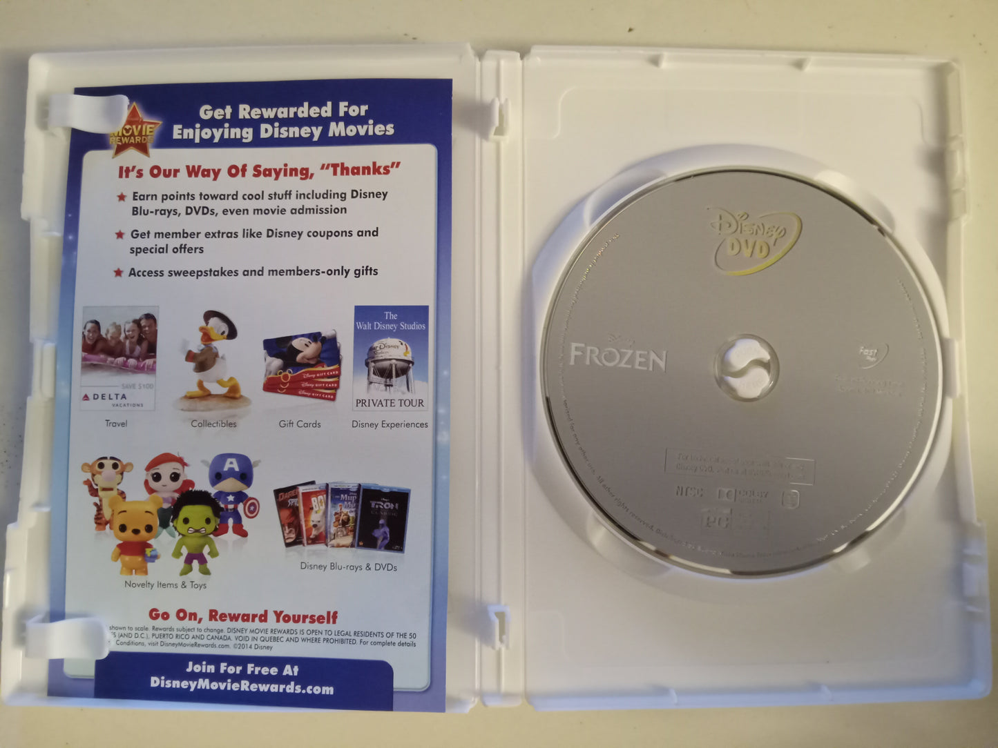 Frozen, Disney Animated DVD Movie, Widescreen, Rated PG, USED