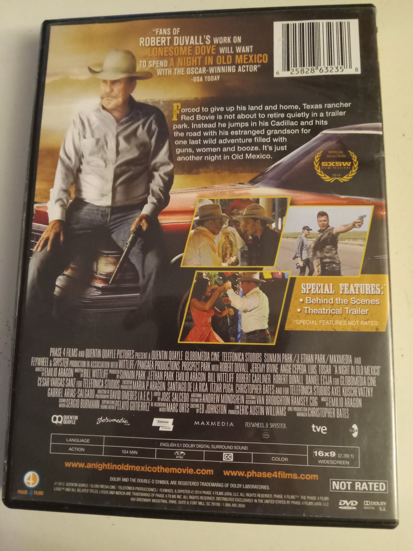 A Night In Old Mexico, DVD Movie Robert Duvall Widescreen, Not Rated, NEW/USED