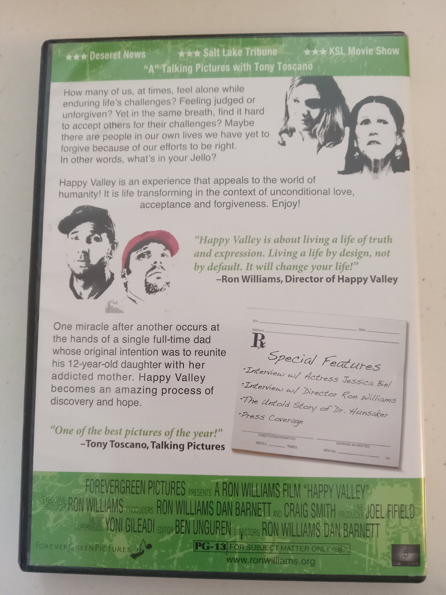 Happy Valley, DVD Movie, Ron Williams Rated PG-13, Rare USED