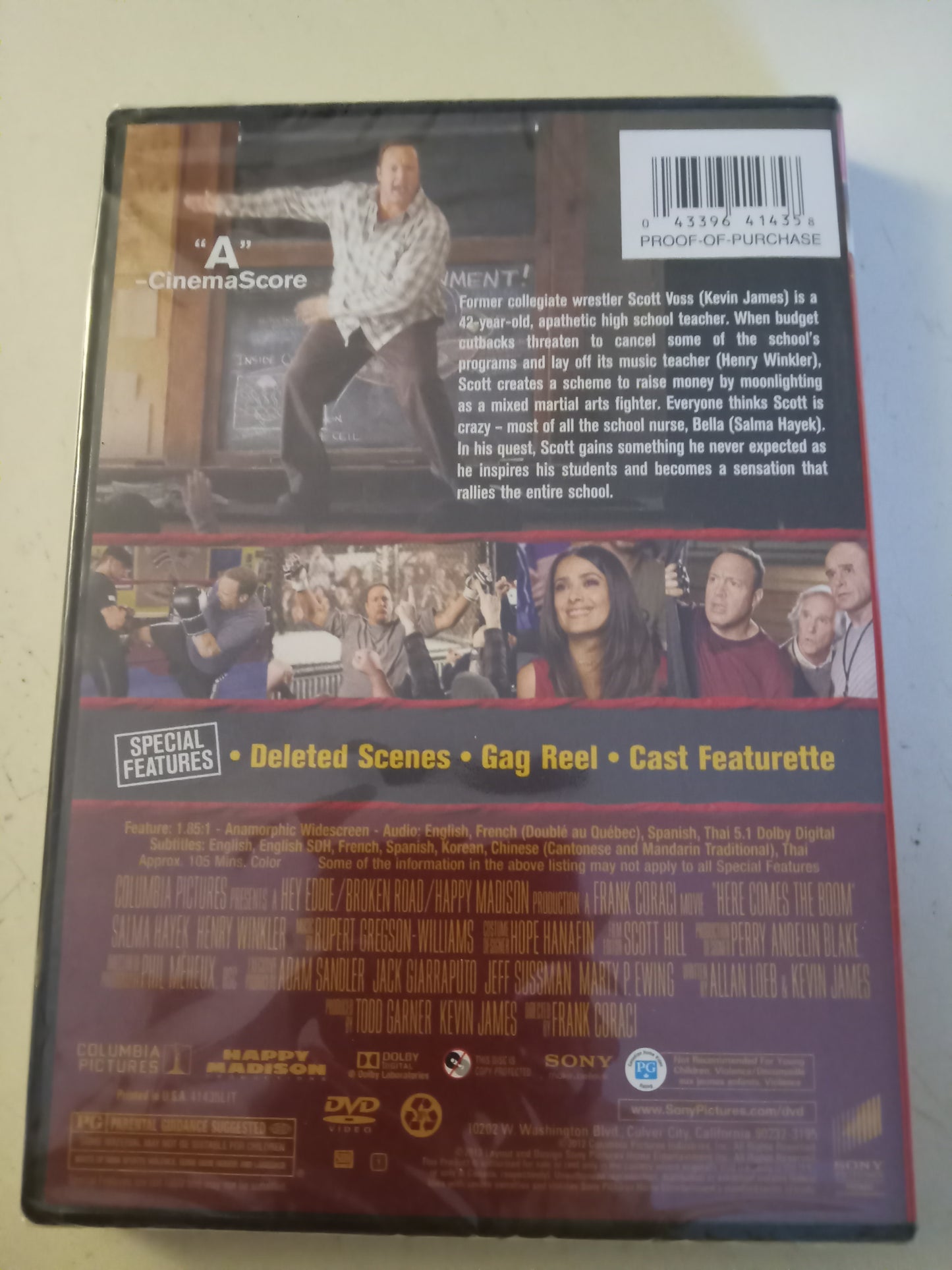 Here Comes The Boom, DVD Movie, Kevin James Widescreen, Rated PG, NEW.