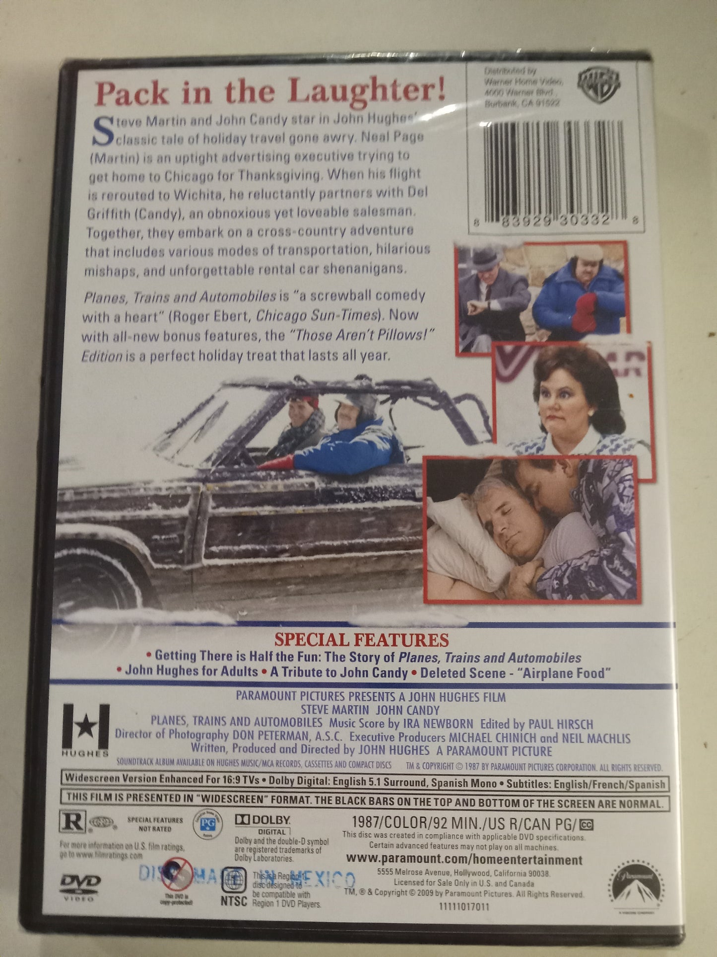 Planes, Trains, And Automobiles DVD Movie, "Those Aren't Pillows" Ed. Steve Martin Widescreen, Rated R, NEW/USED