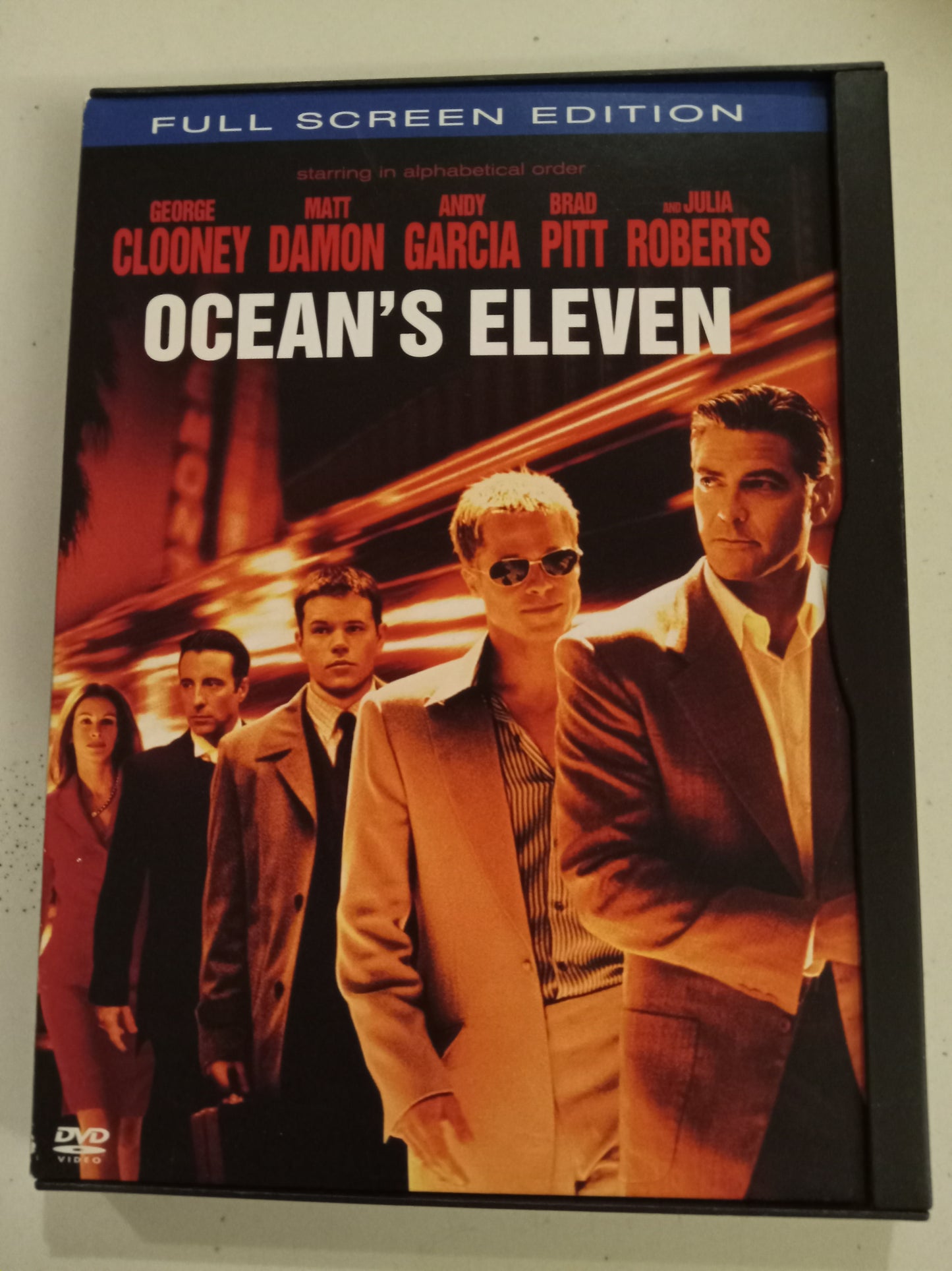 Ocean's Eleven, DVD Movie, George Clooney Fullscreen/Widescreen, Rated PG-13, USED