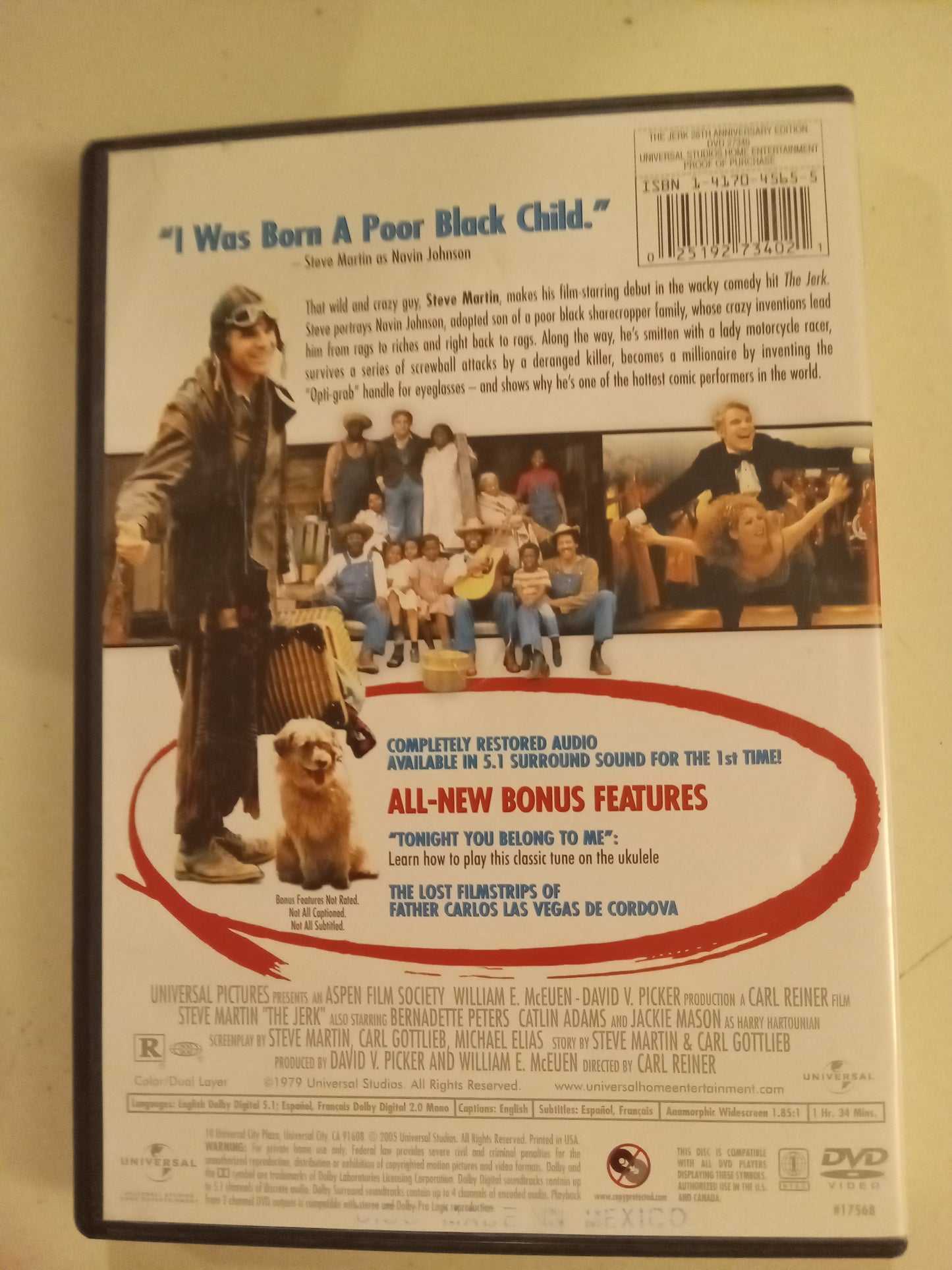 The Jerk, DVD Movie, 26th Anniversary Ed. Steve Martin Widescreen, Rated R, USED