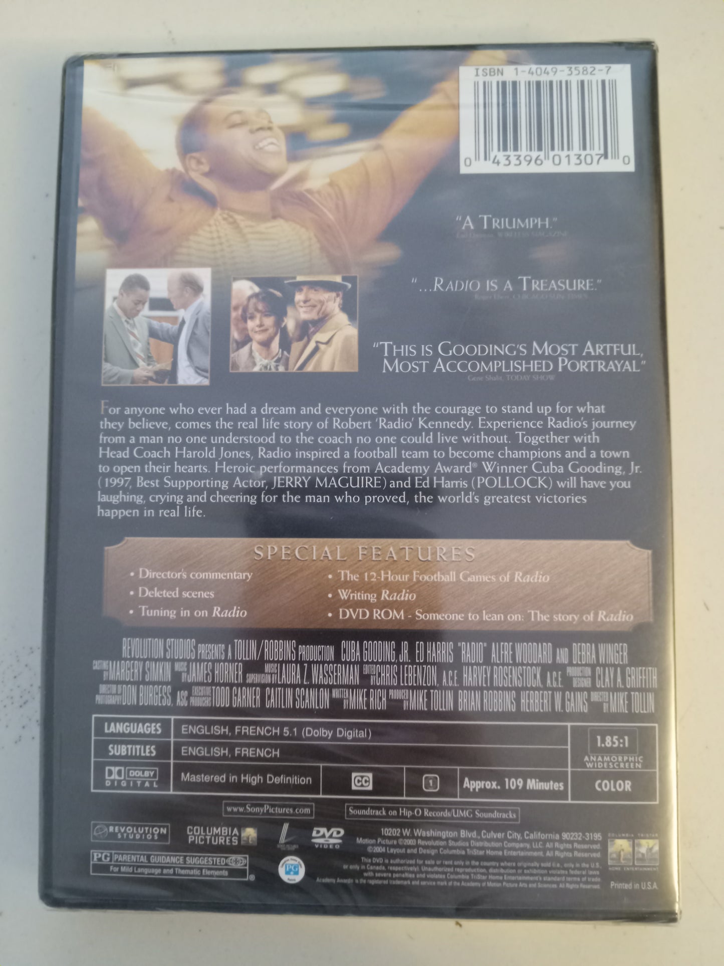 Radio, DVD Movie, Cuba Gooding Jr. Widescreen, Rated PG, NEW/USED