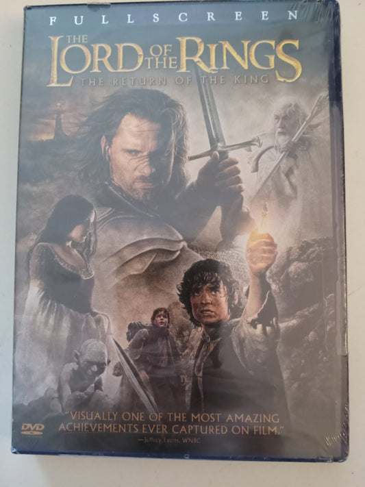The Lord Of The Rings, The Return Of The King, 2 Discs DVD Movie, Fullscreen, Rated PG-13, NEW/USED