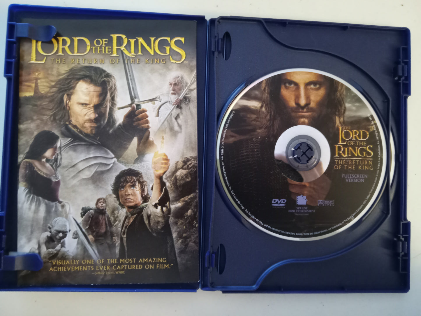 The Lord Of The Rings, The Return Of The King, 2 Discs DVD Movie, Fullscreen, Rated PG-13, NEW/USED