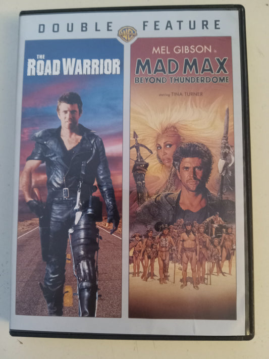 Mad Max in The Road Warrior And Beyond Thunderdome, 2 DVD Movies, Mel Gibson Fullscreen/Widescreen, Rated R/PG-13, USED