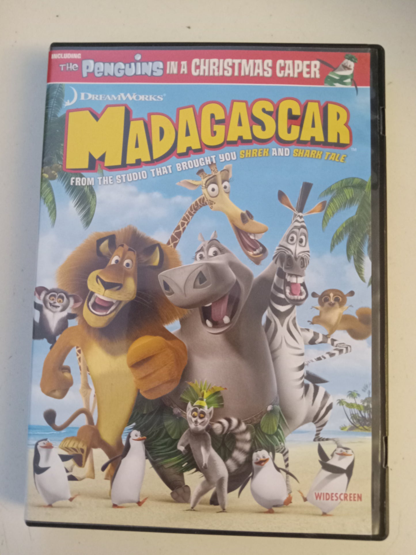 Madagascar, Dreamworks Animated DVD Movie, Ben Stiller Widescreen, Rated PG, USED