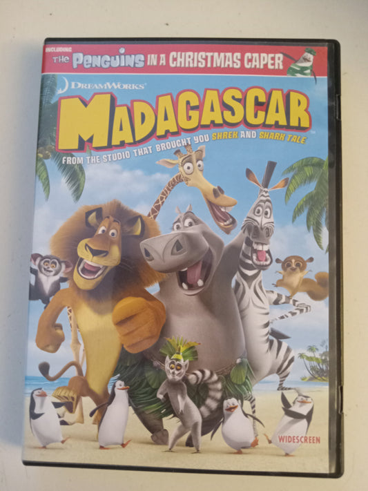 Madagascar, Dreamworks Animated DVD Movie, Ben Stiller Widescreen, Rated PG, USED