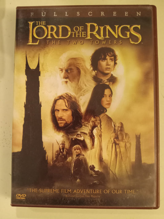The Lord Of The Rings The Two Towers, DVD Movie, 2 Disc Ed. Fullscreen, Rated PG-13, USED