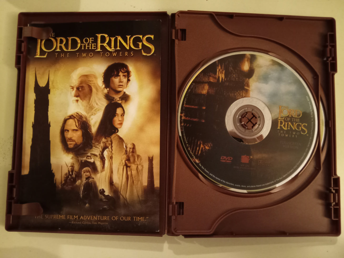 The Lord Of The Rings The Two Towers, DVD Movie, 2 Disc Ed. Fullscreen, Rated PG-13, USED