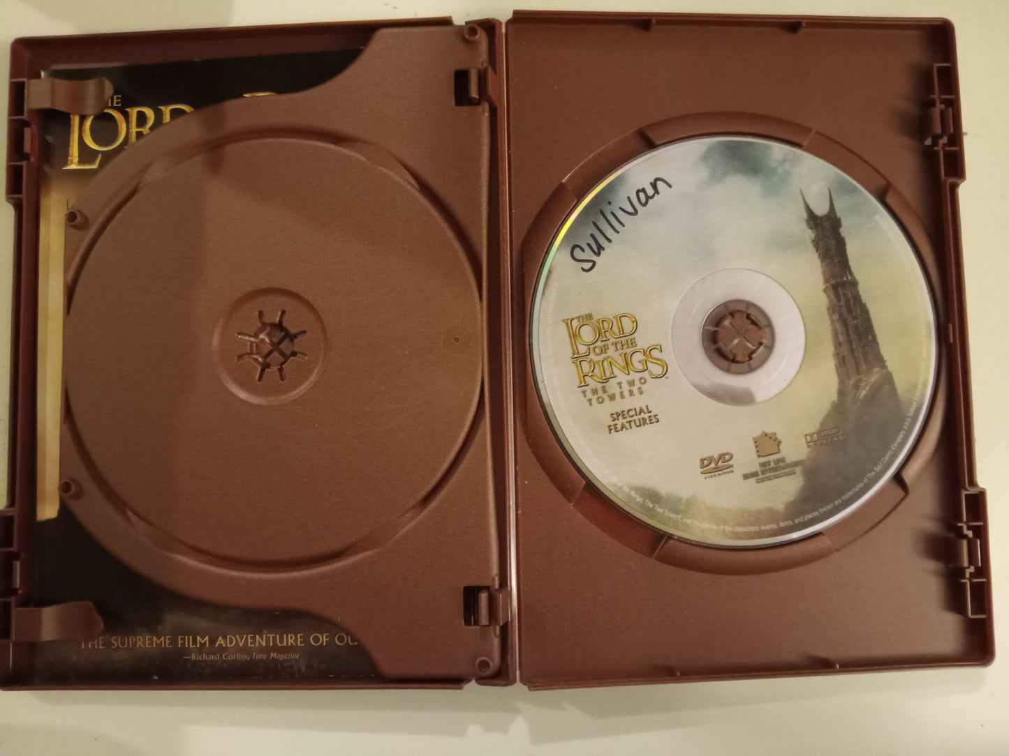 The Lord Of The Rings The Two Towers, DVD Movie, 2 Disc Ed. Fullscreen, Rated PG-13, USED