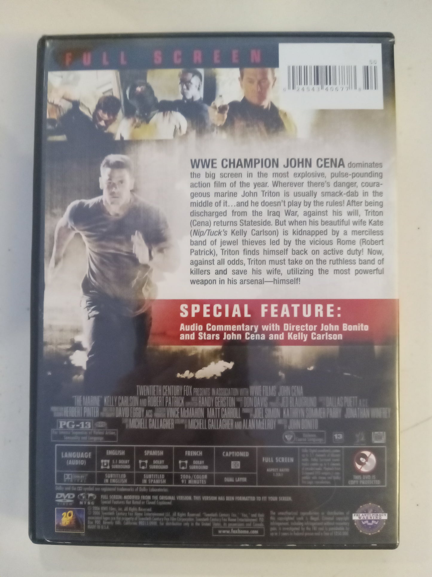 The Marine, DVD Movie, John Cena Fullscreen/Widescreen, Rated PG-13/Not Rated, USED
