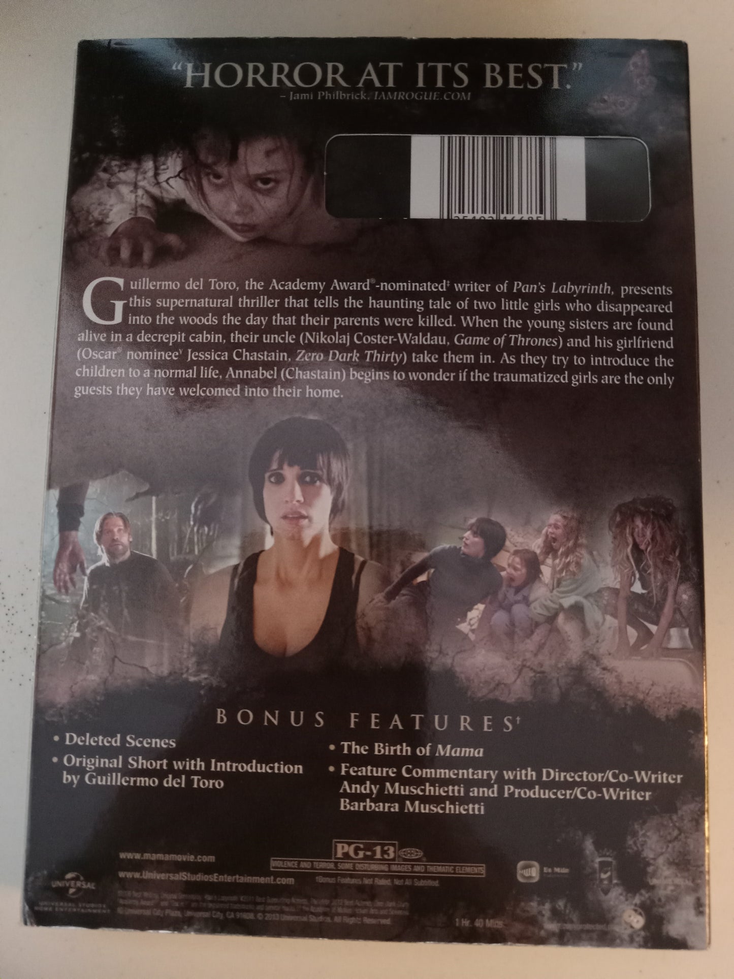 Mama, DVD Movie Jessica Chastain Widescreen, Rated PG-13, USED