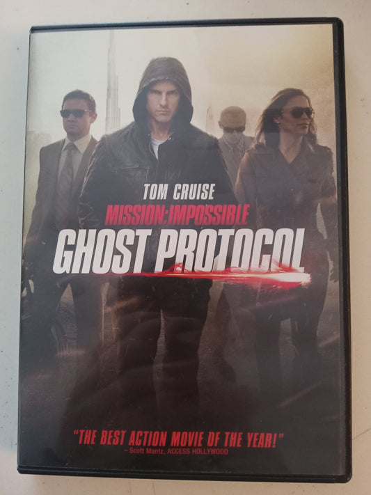 Mission Impossible Ghost Protocol, DVD Movie, Tom Cruise Widescreen, Rated PG-13, USED