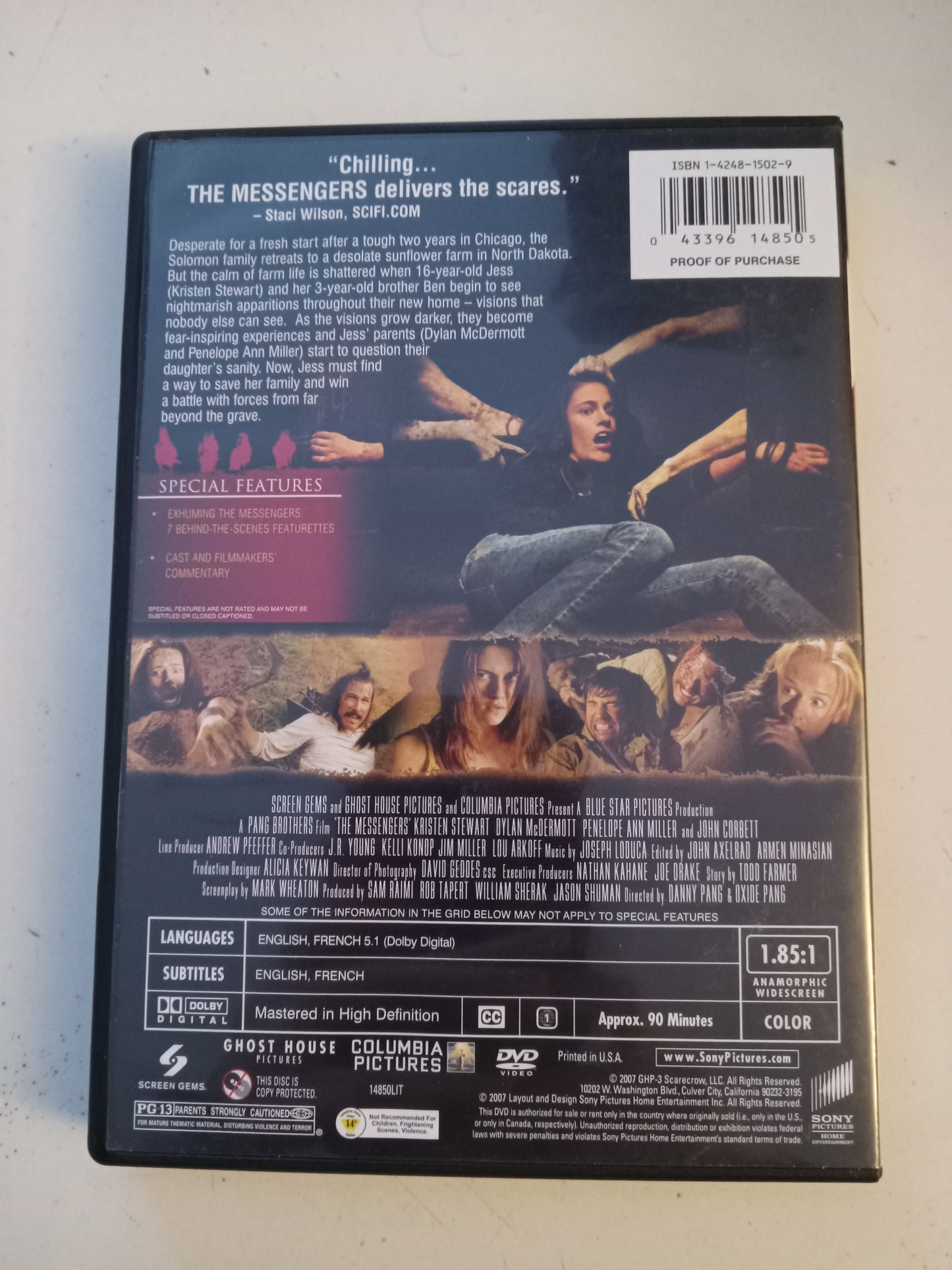 The Messengers, DVD Movie, Kristen Stewart Widescreen, Rated PG-13, USED