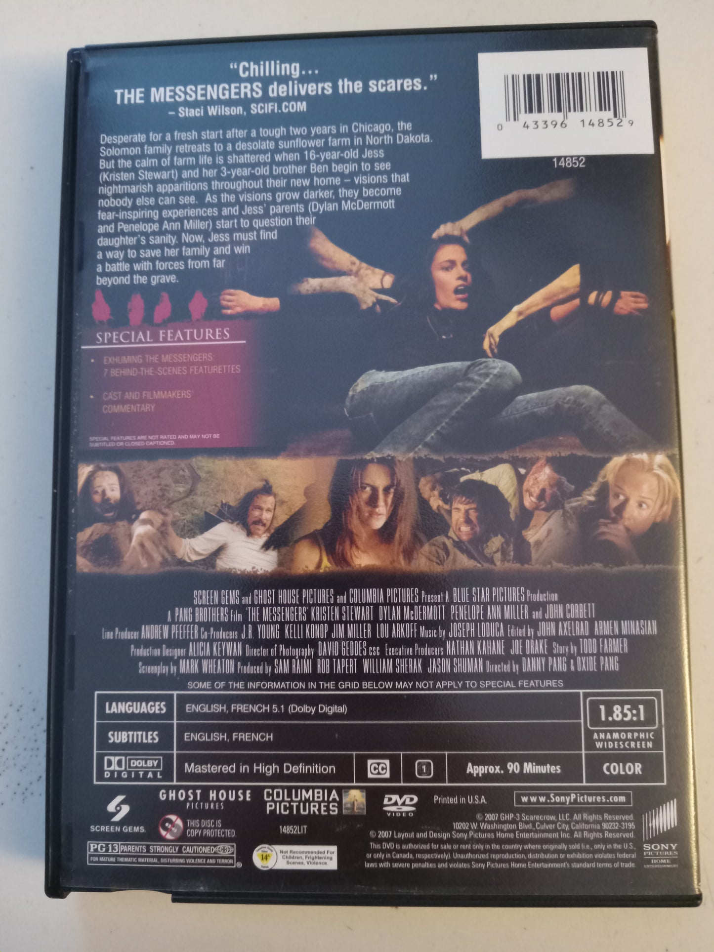 The Messengers, DVD Movie, Kristen Stewart Widescreen, Rated PG-13, USED