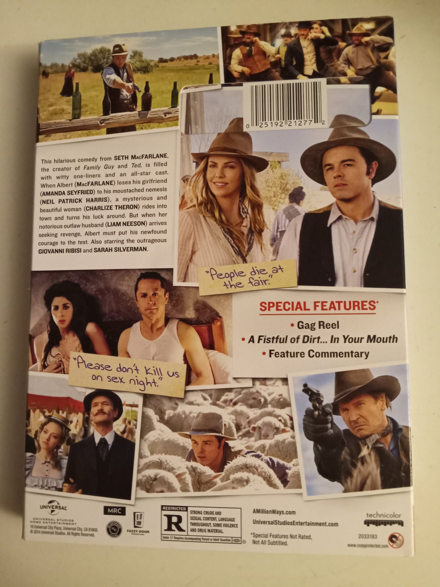 A Million Ways To Die In The West, DVD Movie, Seth MacFarlane Widescreen, Rated R, NEW/USED