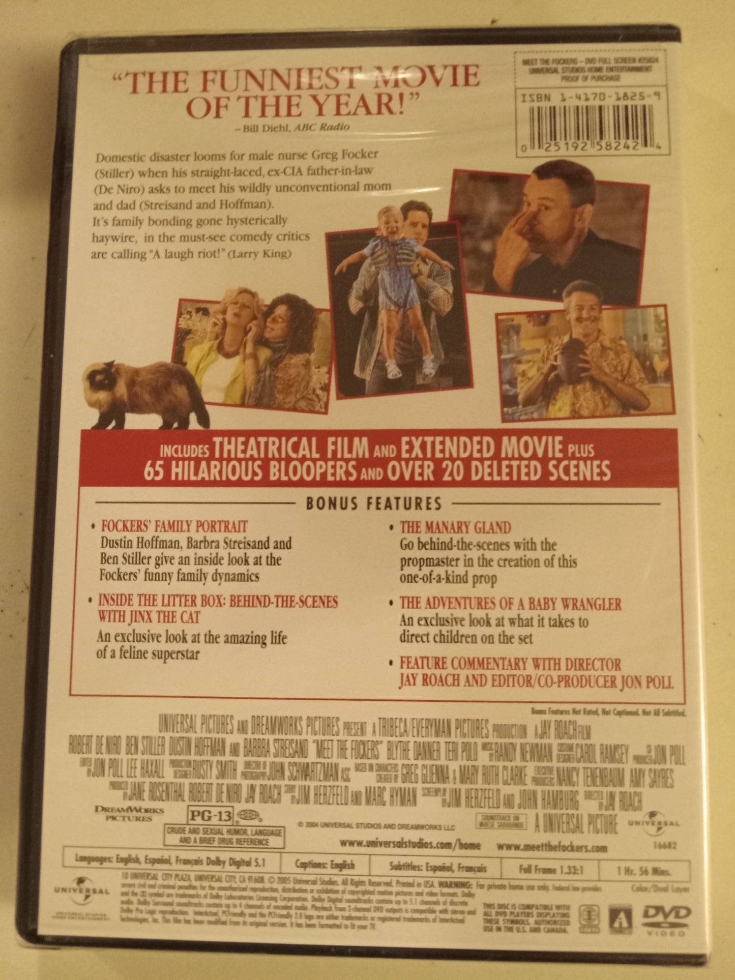Meet The Fockers, DVD Movie, Ben Stiller Widescreen/Fullscreen, Rated PG-13, NEW/USED
