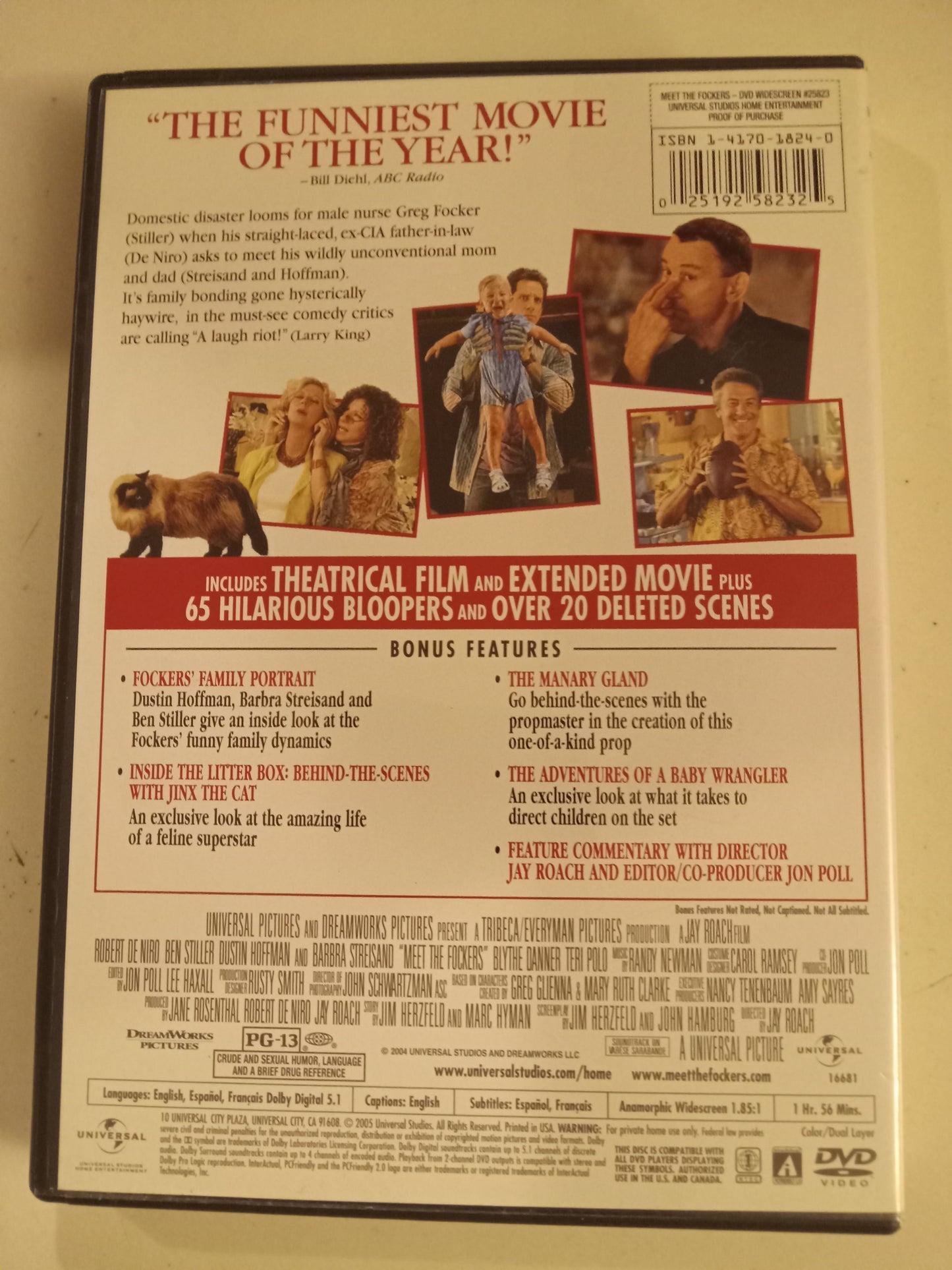 Meet The Fockers, DVD Movie, Ben Stiller Widescreen/Fullscreen, Rated PG-13, NEW/USED