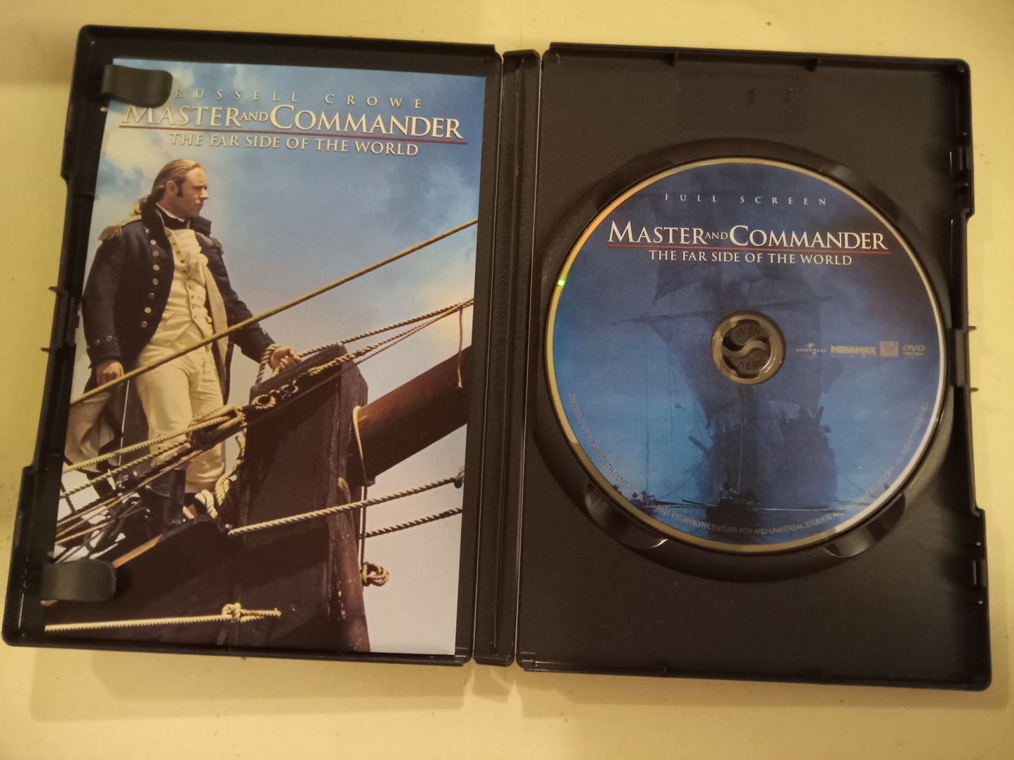 Master And Commander, The Far Side Of The World, DVD Movie, Russell Crowe Fullscreen, Widescreen, Rated PG-13, USED