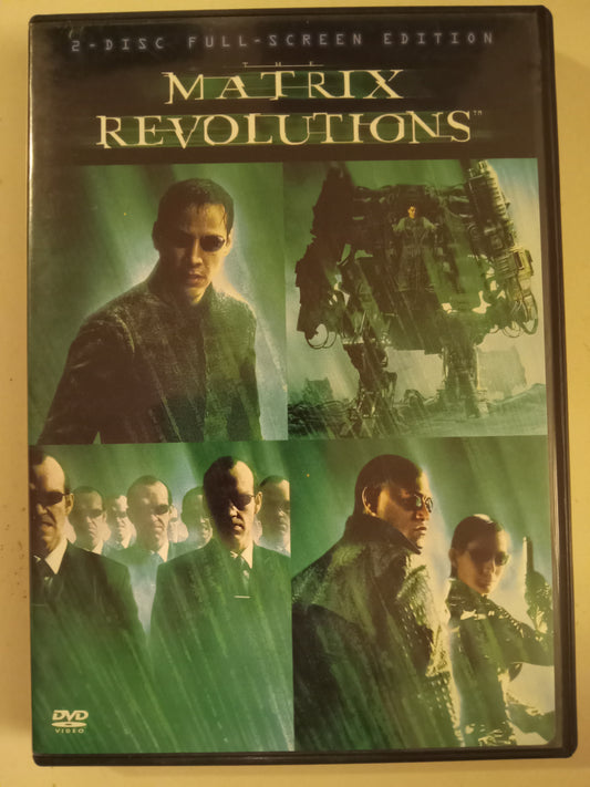 Matrix Revolutions, 2 Disc DVD Movie, Keanu Reeves Fullscreen/Widescreen, Rated R, USED
