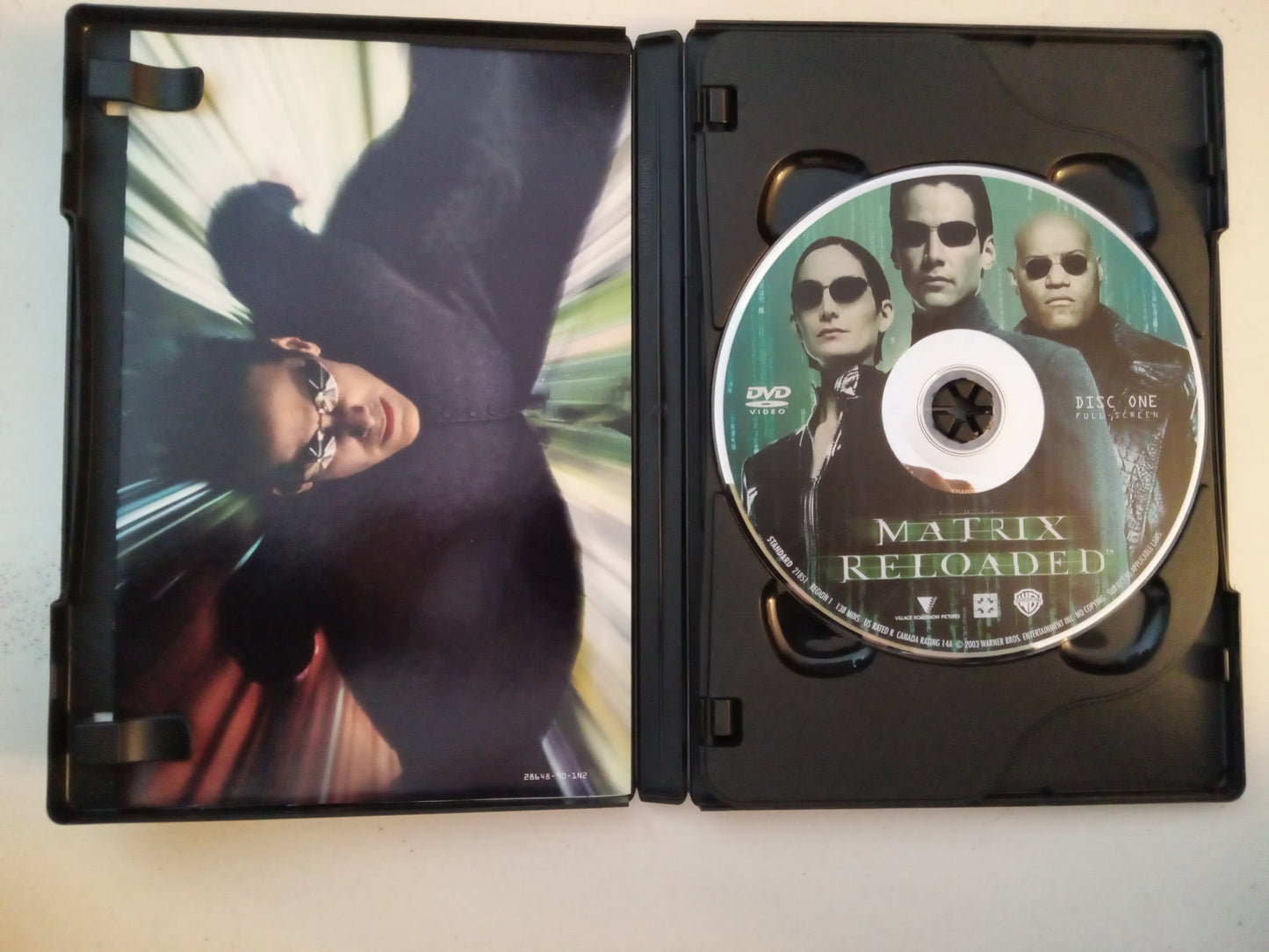 Matrix Reloaded, 2 Disc DVD Movie, Keanu Reeves Fullscreen/Widescreen, Rated R, USED