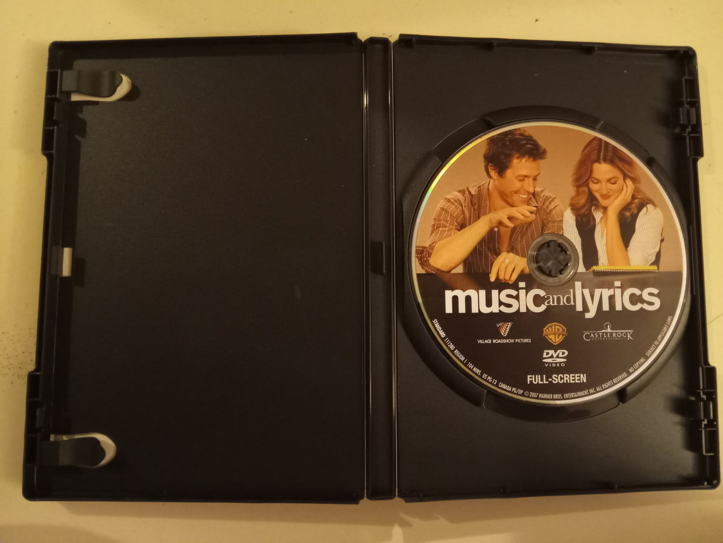 Music And Lyrics, DVD Movie, Drew Barrymore Fullscreen/Widescreen, Rated PG-13, USED