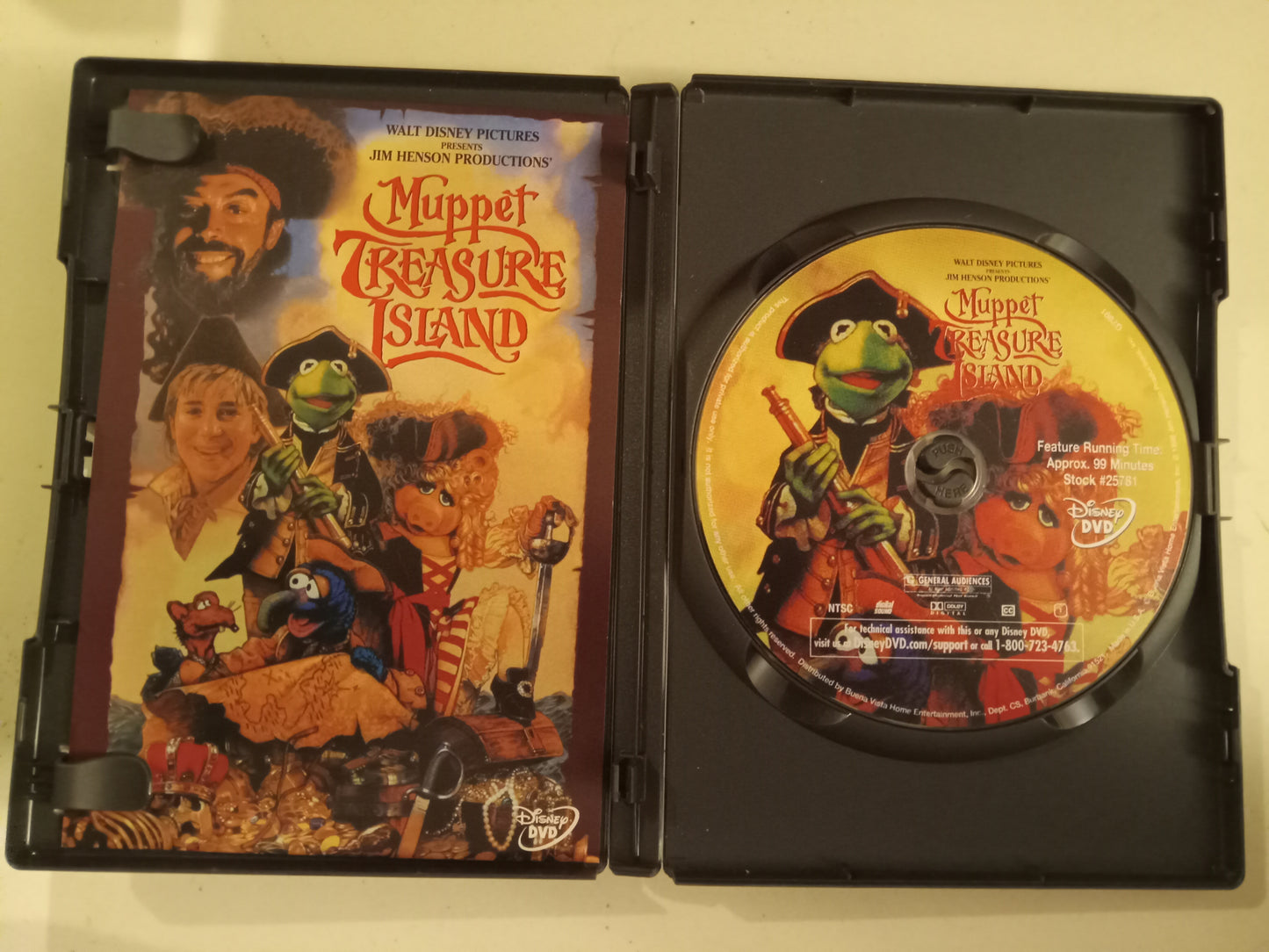 Muppet Treasure Island, DVD Movie, Jim Henson Fullscreen, Rated G, USED