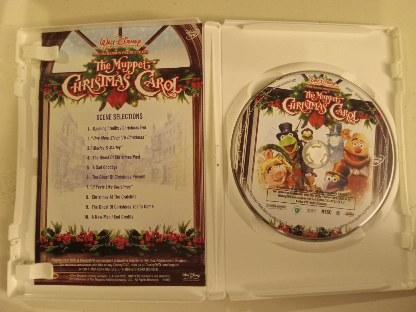 The Muppet Christmas Carol, DVD Movie, Jim Henson Fullscreen, Widescreen, Rated G, USED