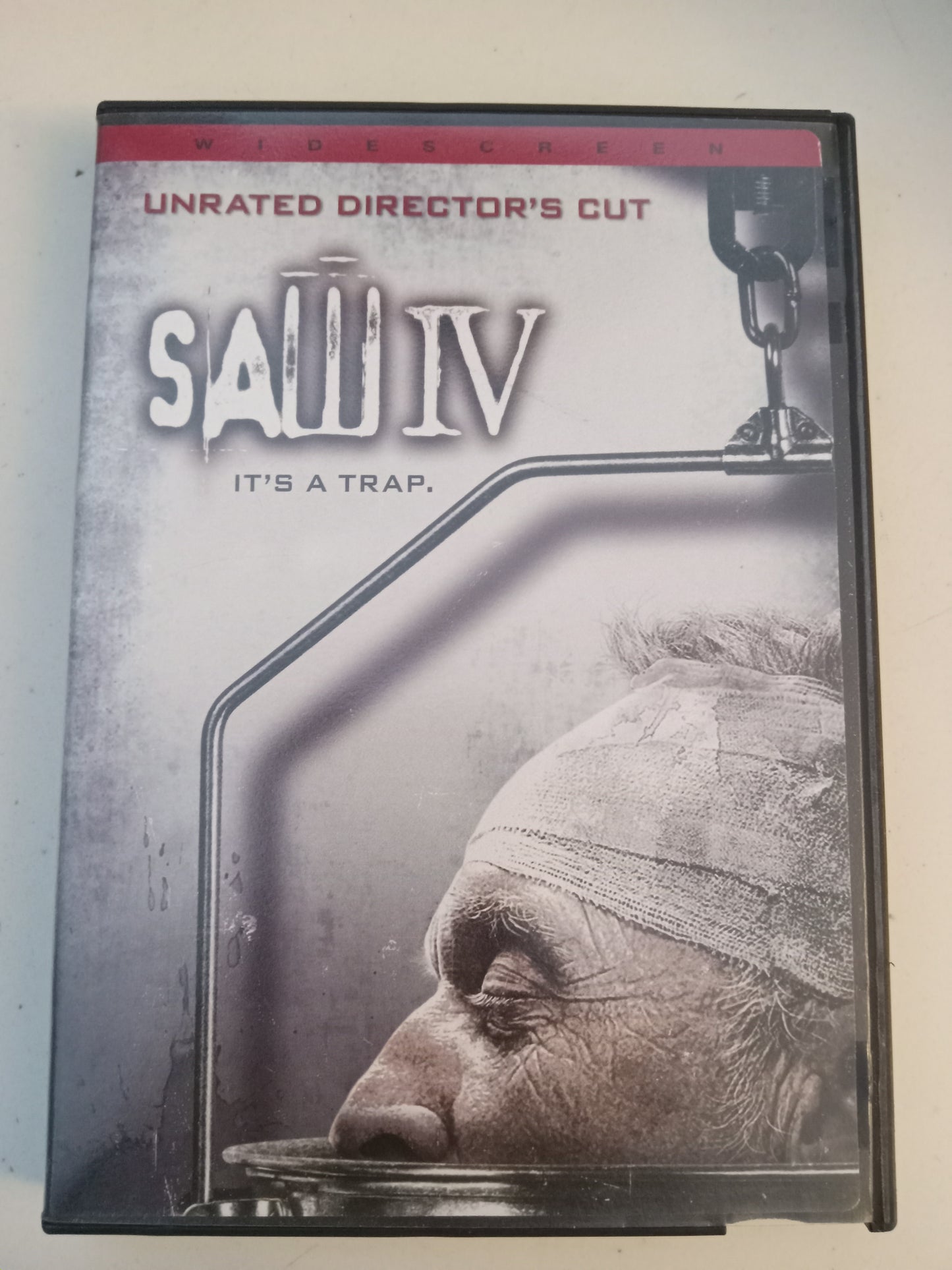 Saw IV (4), Its A Trap, Directors Cut, DVD Movie, Tobin Bell Fullscreen/Widescreen, Not Rated, USED