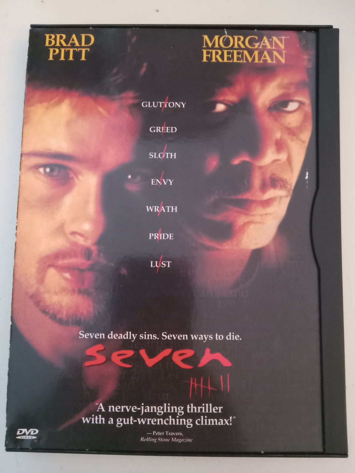 Seven, VII DVD Movie, Brad Pitt, Widescreen, New Line Platinum Ed. Rated R, NEW/USED