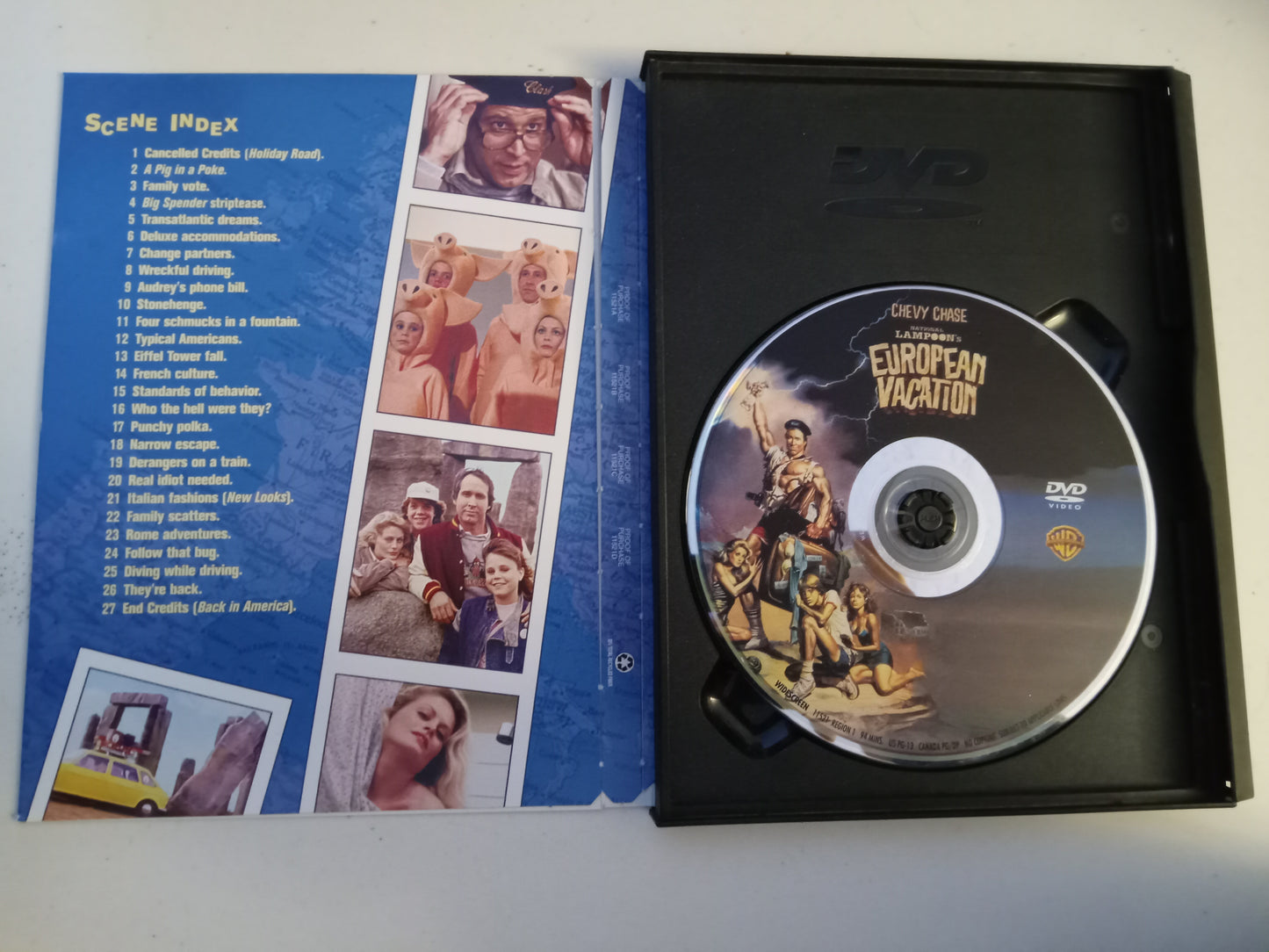 National Lampoon's European Vacation, DVD Movie, Chevy Chase Widescreen, Rated PG-13, USED