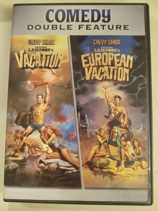 National Lampoon's Vacation & European Vacation, DVD Movie, Chevy Chase Widescreen, Rated R/PG-13, USED