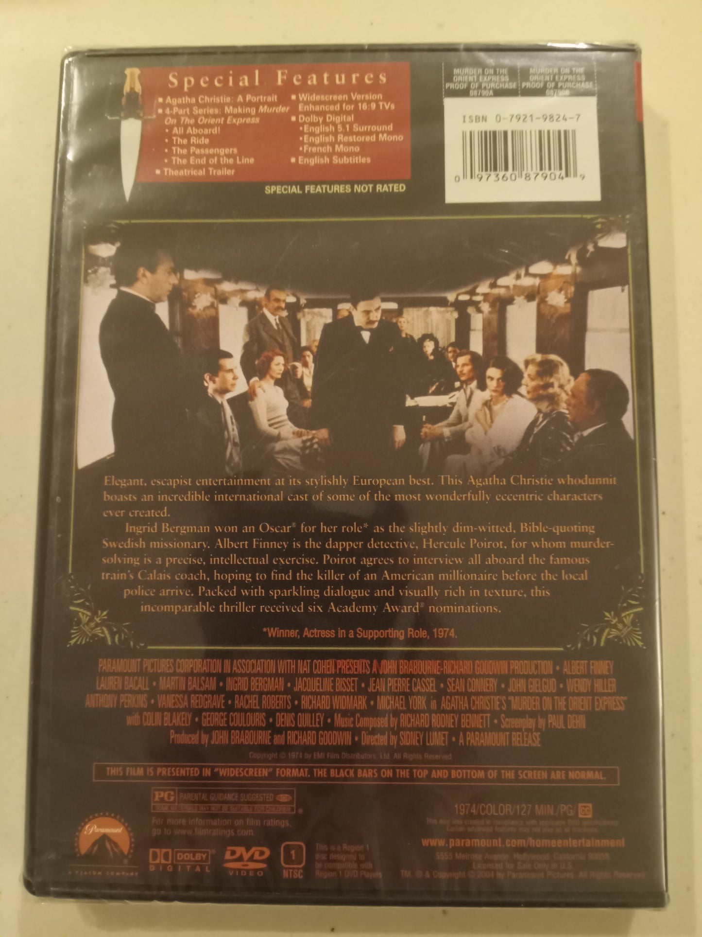 Murder On The Orient Express, DVD Movie, Agatha Christie's Widescreen, Rated PG, RARE NEW