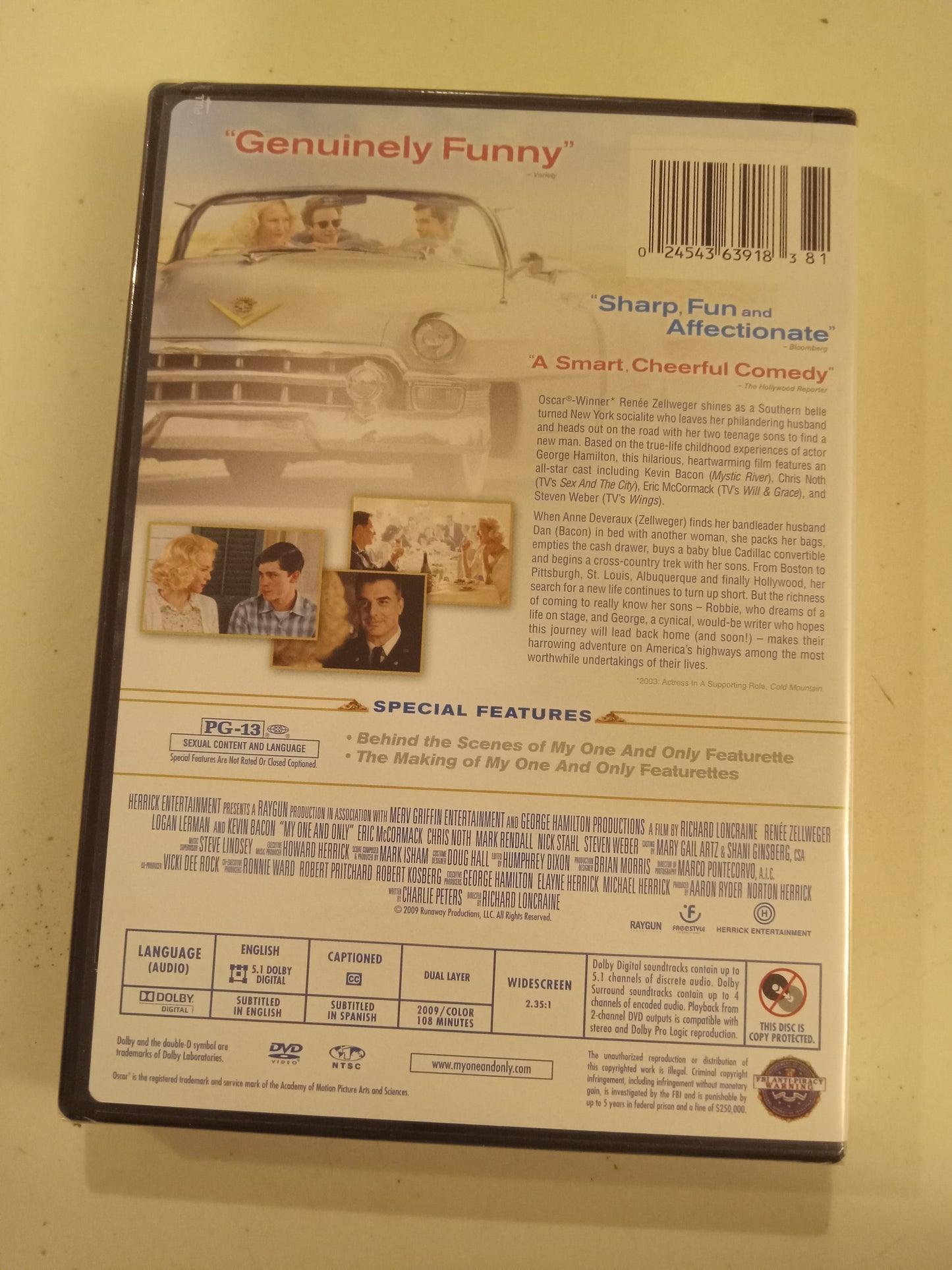 My One And Only, DVD Movie, Renee Zellweger Widescreen, Rated PG-13, NEW