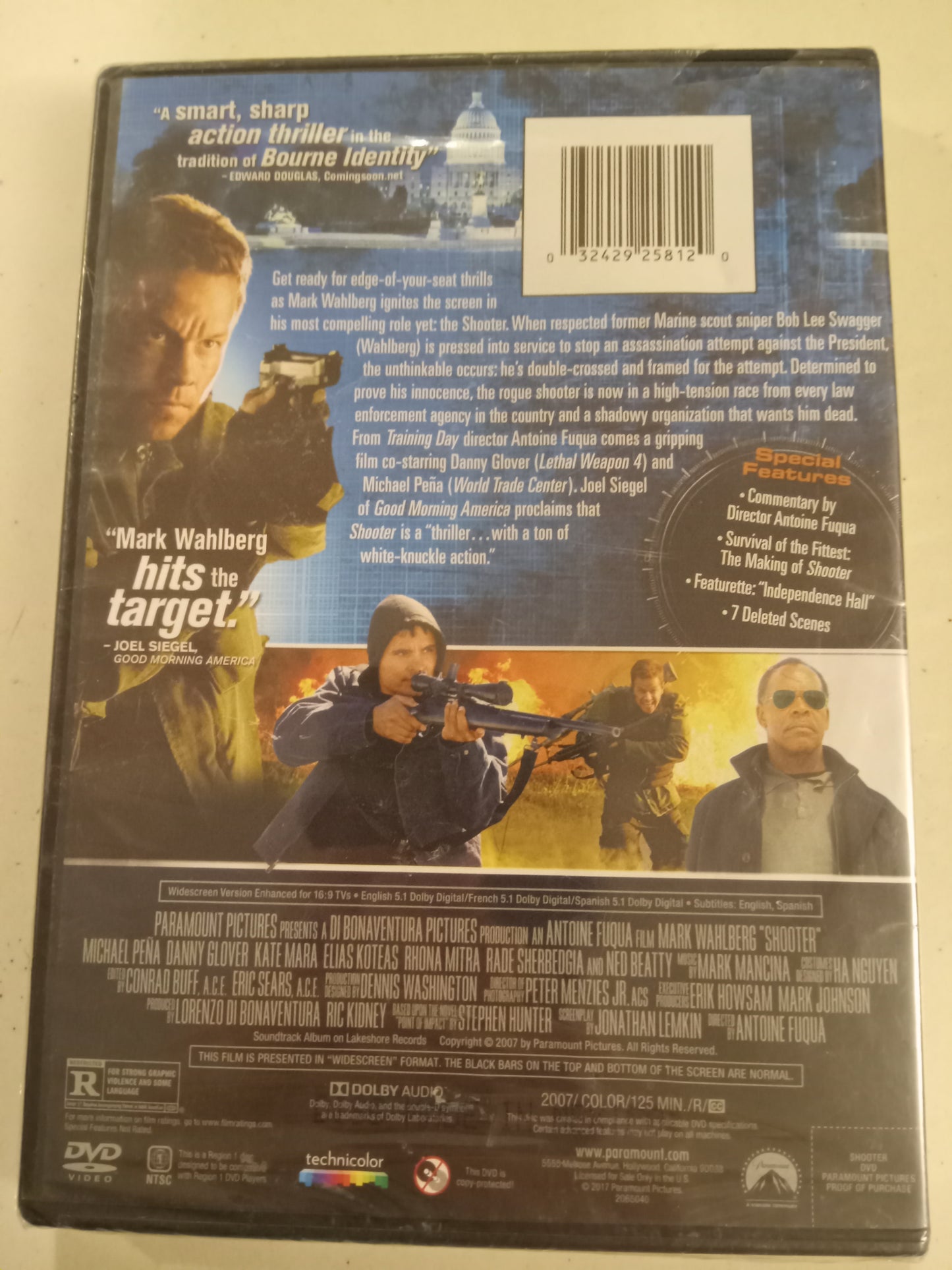 Shooter, DVD Movie, Mark Wahlberg Widescreen, Rated R, NEW/USED