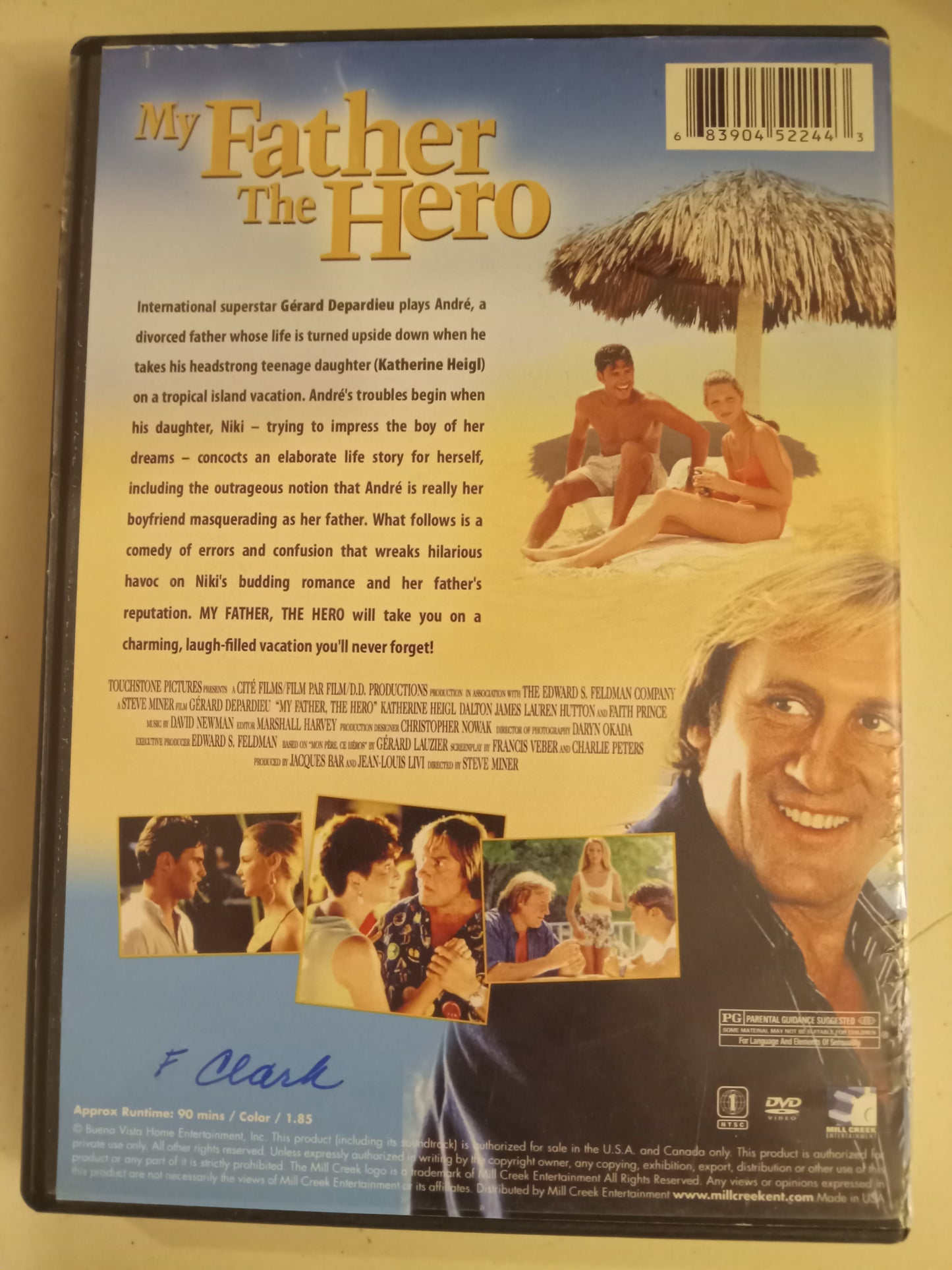 My Father The Hero, DVD Movie, Katherine Heigl Fullscreen, Rated PG, USED