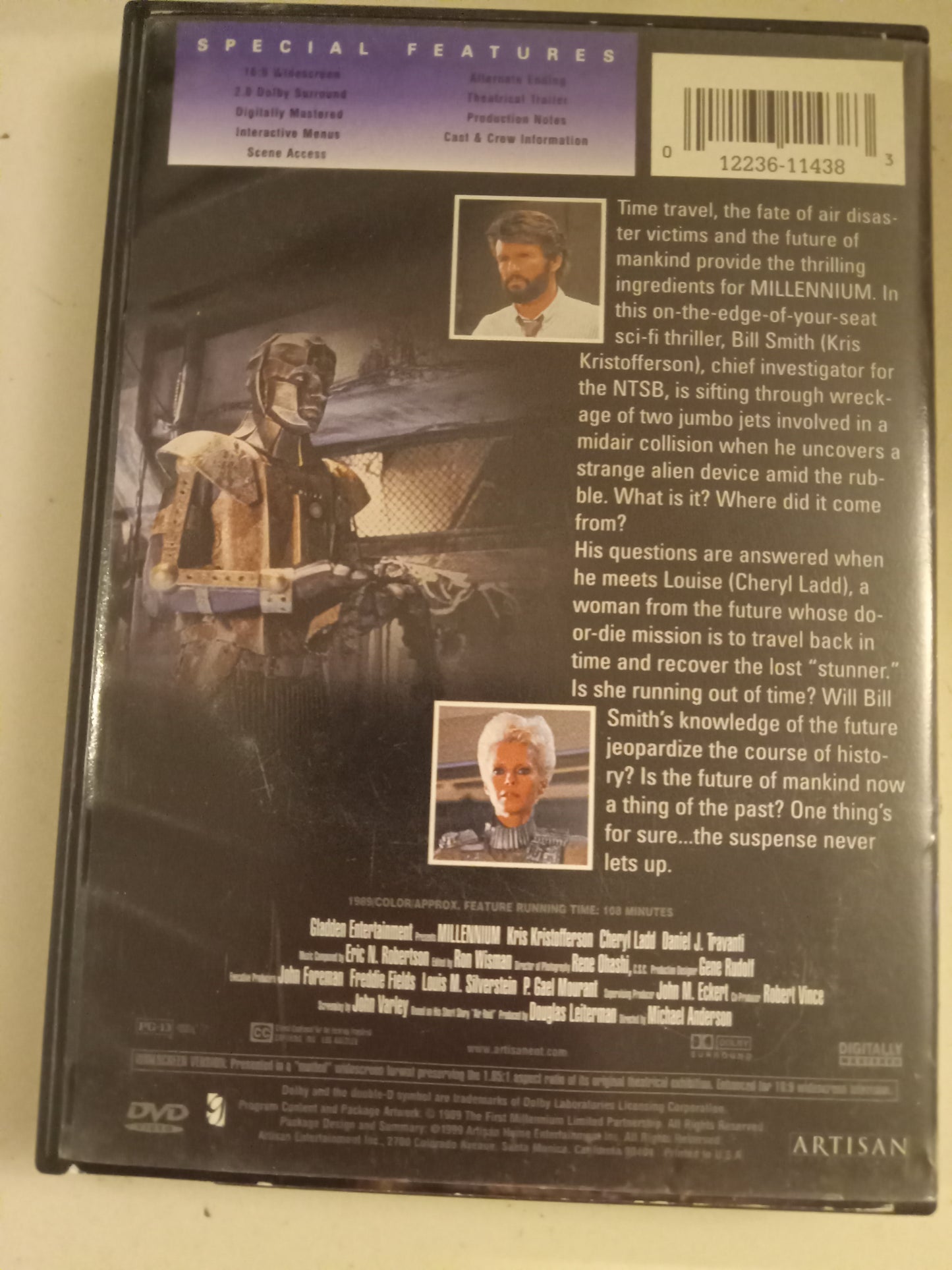 Millennium, DVD Movie, Kris Kristofferson Widescreen, Rated PG-13, USED