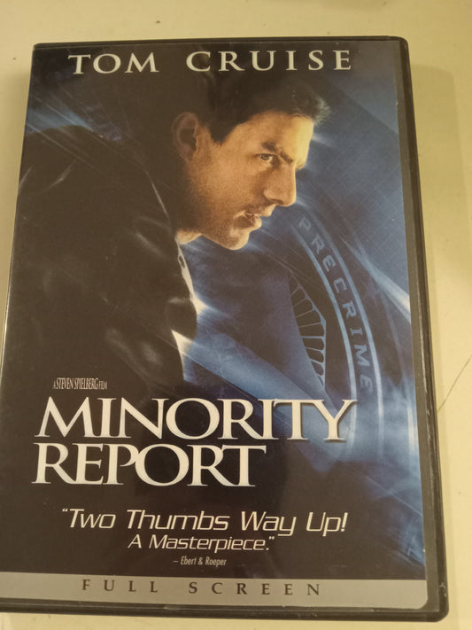 Minority Report, DVD Movie, Tom Cruise Fullscreen, Rated PG-13, USED
