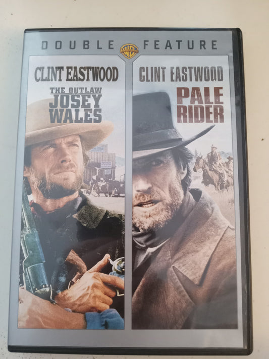 The Outlaw Josey Wales & Pale Rider, 2 DVD Movies, Clint Eastwood Widescreen, Rated PG, Rated R, USED
