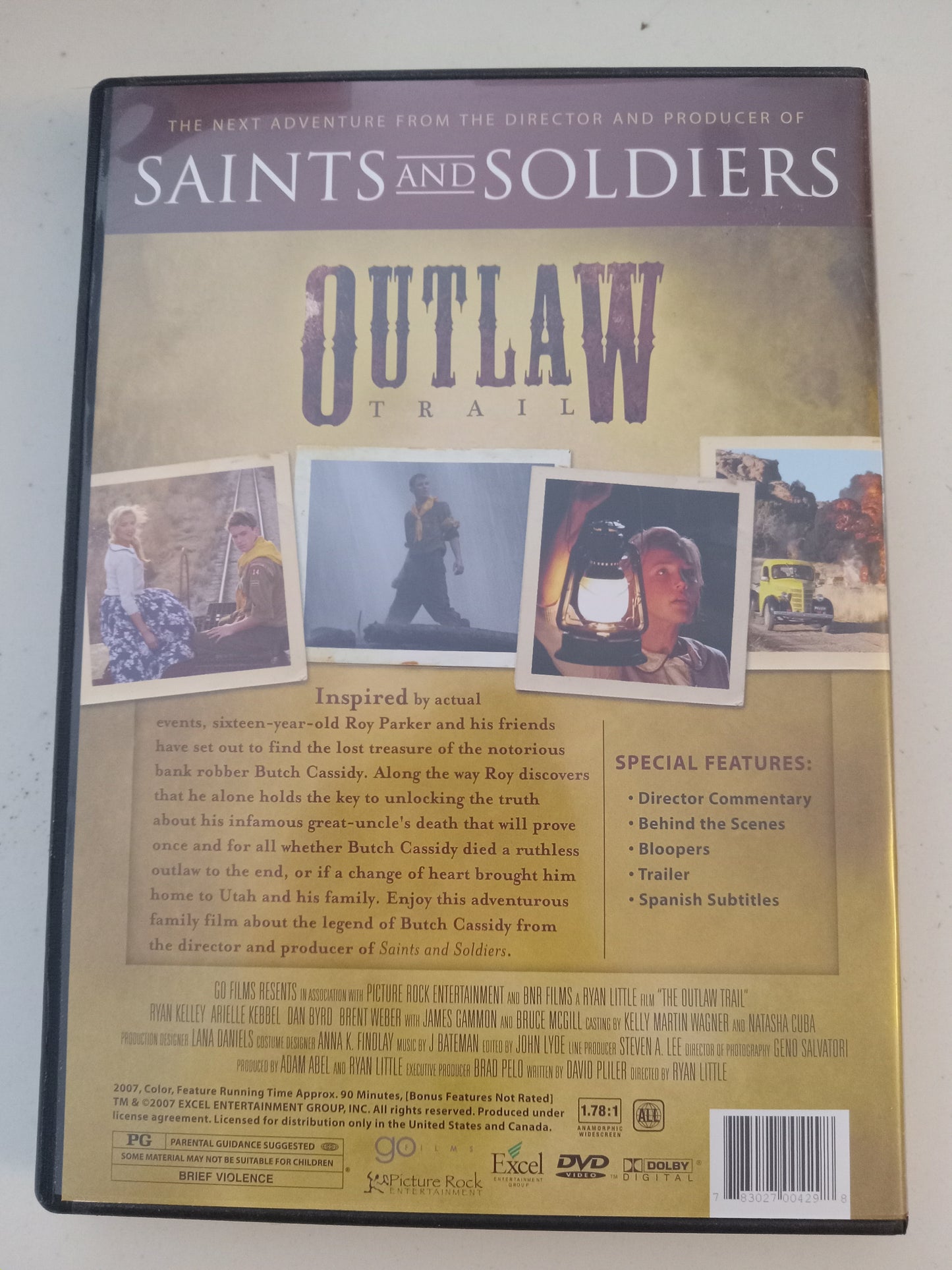 Outlaw Trail, DVD Movie, Ryan Kelley Widescreen, Rated PG, USED