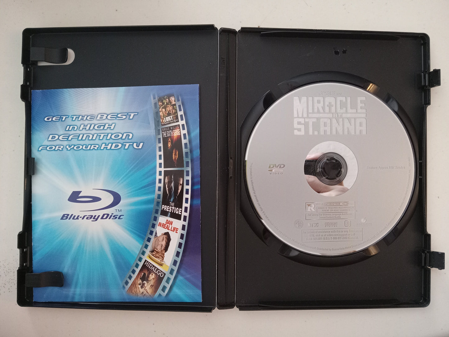 Miracle At St. Anna, DVD Movie, Derek Luke Widescreen, Rated R, USED
