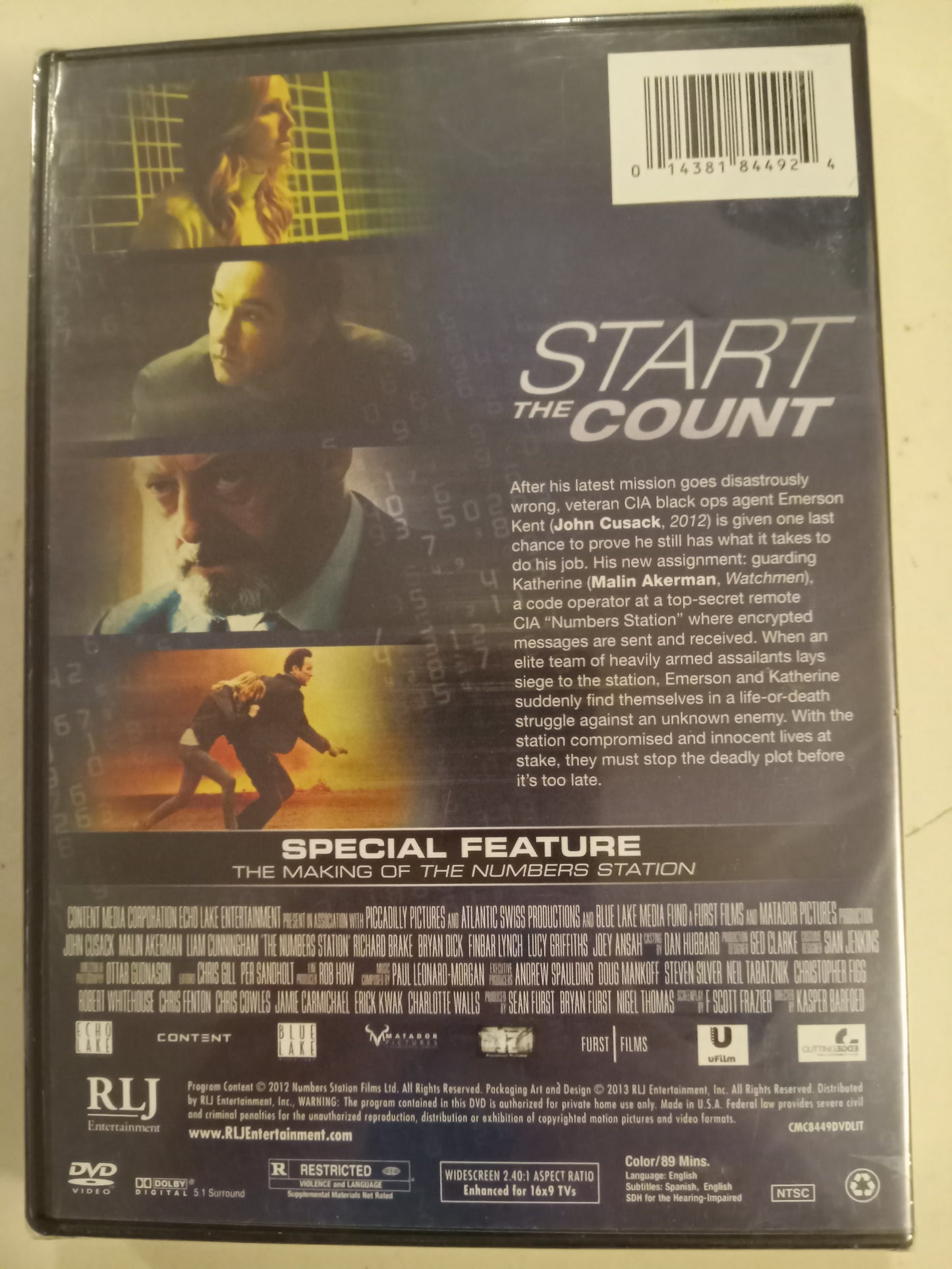 The Numbers Station, DVD Movie, John Cusack Widescreen, Rated R, NEW