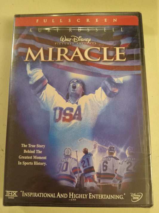 Miracle, DVD Movie, Kurt Russell Fullscreen, Rated PG, NEW