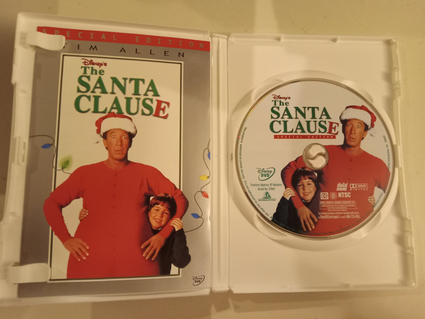 The Santa Clause, Special Ed. DVD Movie, Tim Allen Widescreen, Rated PG, USED