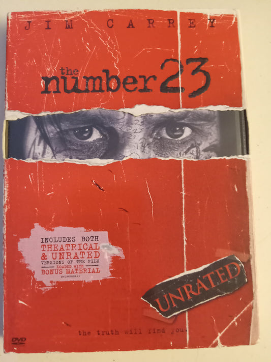 The Number 23, DVD Movie, Jim Carrey Widescreen, Not Rated, USED