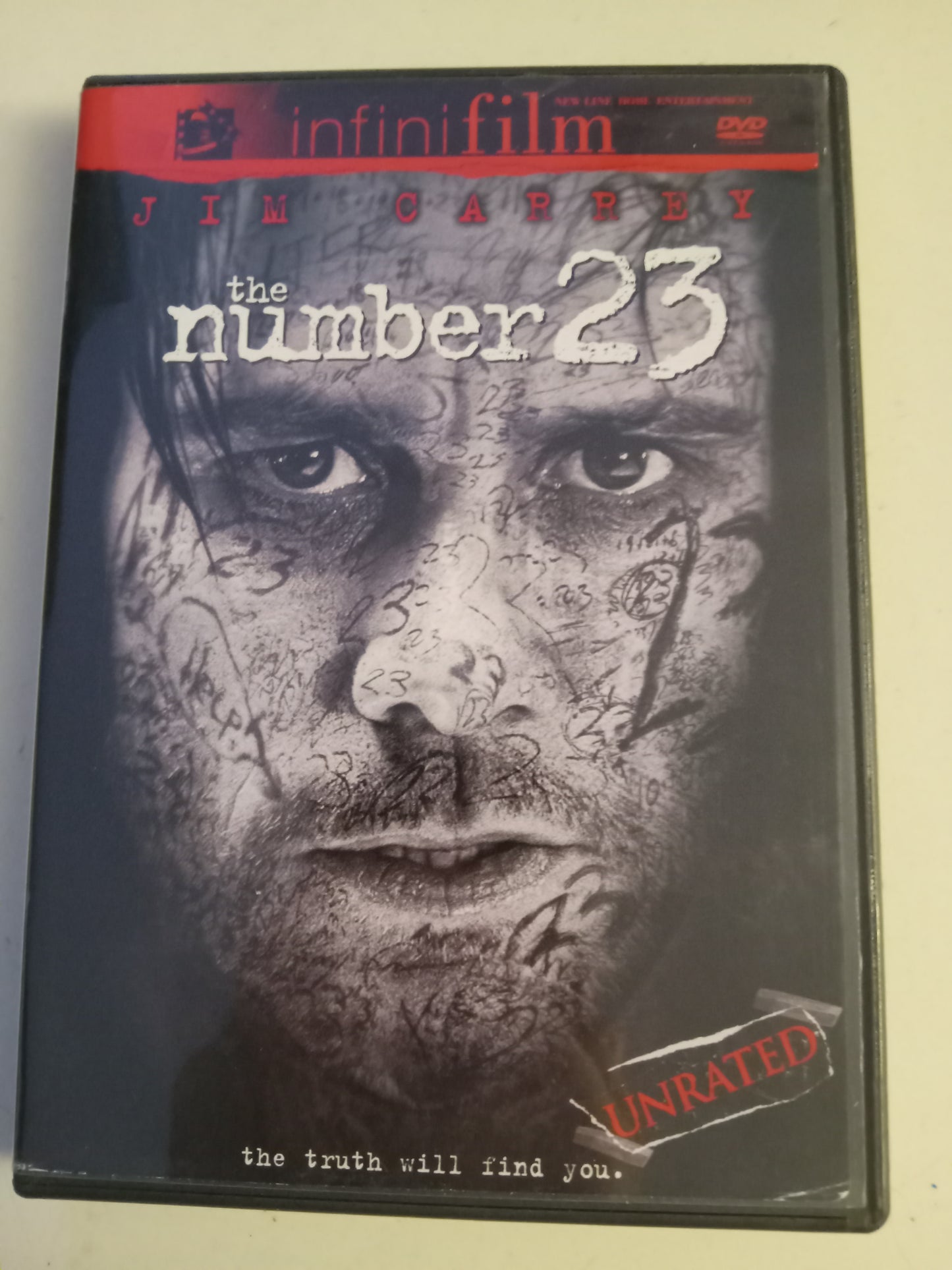 The Number 23, DVD Movie, Jim Carrey Widescreen, Not Rated, USED